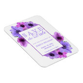 Anemonesかわいらしフローラ誕生日日付の保存 マグネット (右側)