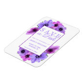 Anemonesかわいらしフローラ誕生日日付の保存 マグネット (左側)