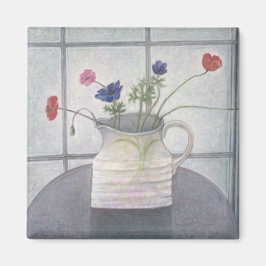 AnemonesとPoppies 2008ジュグの花はまだ マグネット (正面)