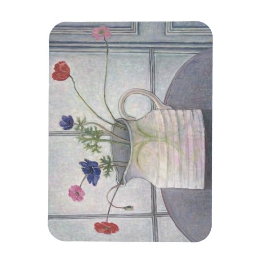 AnemonesとPoppies 2008ジュグの花はまだ マグネット (縦)