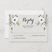 Anemones色彩の鮮やか – ウェディングRSVPカード 出欠カード (正面)