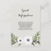 Anemones色彩の鮮やか – 情報カード エンクロージャーカード (正面)