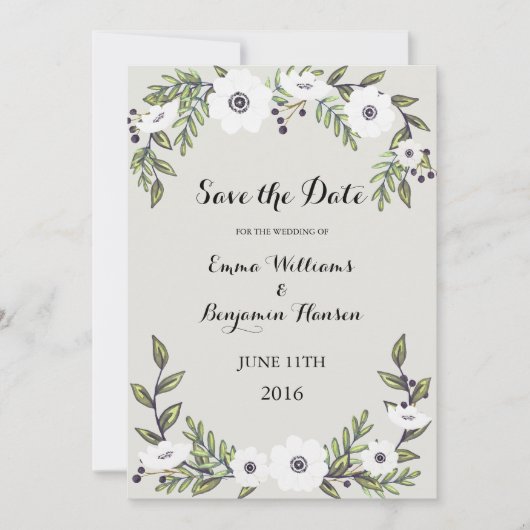 Anemones色彩の鮮やか – 日付の保存 セーブザデート (正面)