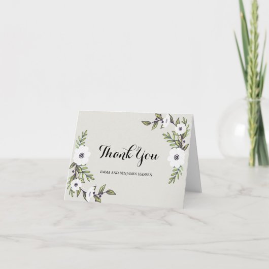 Anemones -色彩の鮮やか有難うございます サンキューカード (正面)