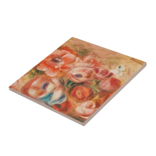 Anemones (2) by AugusteルノアールDecorative タイル (側面)