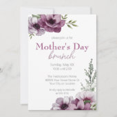 Anemones & Baby's Breath Mother's Day Brunch 招待状 (正面)