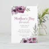 Anemones & Baby's Breath Mother's Day Brunch 招待状 (スタンド正面)