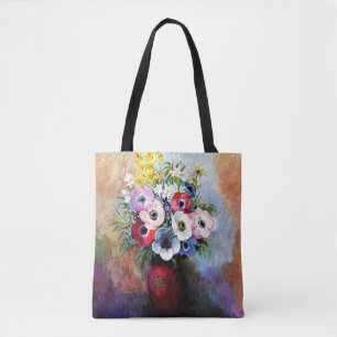 Anemones by Odilon Redon Poster トートバッグ