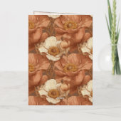 Anemones Flower Fifty Birthday Gift For Women カード (裏面)