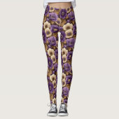 Anemones Flower Yoga Anemones Fantasy Womens  レギンス (正面)