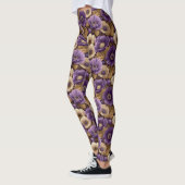 Anemones Flower Yoga Anemones Fantasy Womens  レギンス (左)
