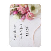 anemones、ranunculus花は日付磁石を保存 マグネット (縦)