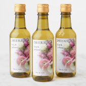 Anemones、ranunculus、リボン飲料ラベルセット ワインラベル (ボトル)