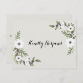 Anemones RSVP絵を描ポストカード インビテーションポストカード (正面/裏面)