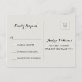 Anemones RSVP絵を描ポストカード インビテーションポストカード (裏面)