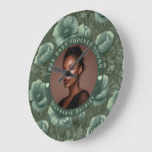 Anemones Theme Fifty Birthday Presents For Mother ラージ壁時計 (傾斜)