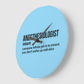Anesthesiologist Definition Clock - Funny Medical  ラージ壁時計 (傾斜)
