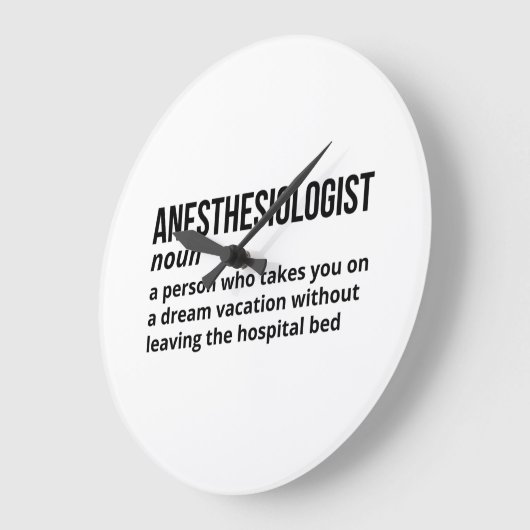 Anesthesiologist Definition - Doctor Gift ラージ壁時計 (傾斜)