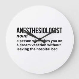 Anesthesiologist Definition - Doctor Gift ラージ壁時計