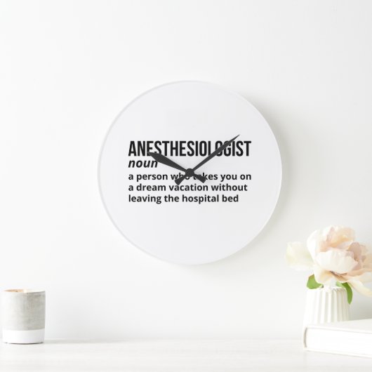Anesthesiologist Definition - Doctor Gift ラージ壁時計 (ホーム)