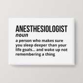 Anesthesiologist – Funny Job Definition 缶バッジ (正面)
