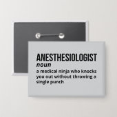 Anesthesiologist Humor Definition 缶バッジ (正面/裏面)