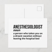 Anesthesiologist Humor Definition Postcard ポストカード (正面/裏面)