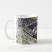 Anfield Stadium Liverpool - Artistic Watercolour コーヒーマグカップ (左)