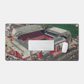 Anfield Stadium Liverpool - Artistic Watercolour デスクマット (キーボード&マウス)