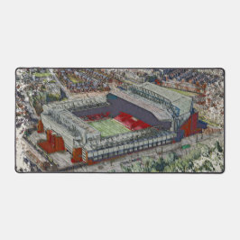 Anfield Stadium Liverpool - Artistic Watercolour デスクマット