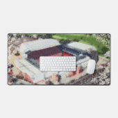 Anfield Stadium Liverpool - Artistic Watercolour デスクマット (キーボード&マウス)