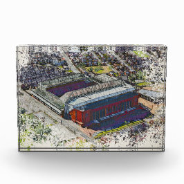 Anfield Stadium Liverpool - Artistic Watercolour フォトブロック