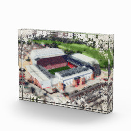 Anfield Stadium Liverpool - Artistic Watercolour フォトブロック
