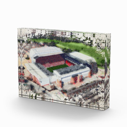 Anfield Stadium Liverpool - Artistic Watercolour フォトブロック (右)