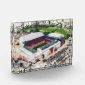 Anfield Stadium Liverpool - Artistic Watercolour フォトブロック (左)
