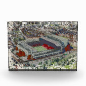 Anfield Stadium Liverpool - Artistic Watercolour フォトブロック (正面)