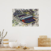 Anfield Stadium Liverpool - Artistic Watercolour ポスター (キッチン)