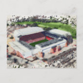 Anfield Stadium Liverpool - Artistic Watercolour ポストカード (正面)