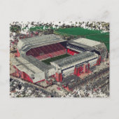 Anfield Stadium Liverpool - Artistic Watercolour ポストカード (正面)