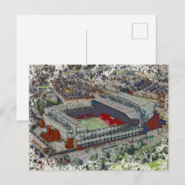 Anfield Stadium Liverpool - Artistic Watercolour ポストカード