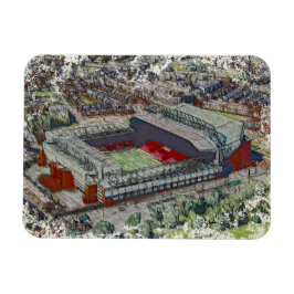 Anfield Stadium Liverpool - Artistic Watercolour マグネット