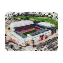 Anfield Stadium Liverpool - Artistic Watercolour マグネット