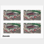 Anfield Stadium Liverpool - Artistic Watercolour 長方形シール (シート)