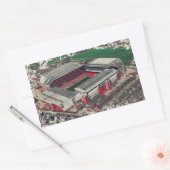 Anfield Stadium Liverpool - Artistic Watercolour 長方形シール (封筒)