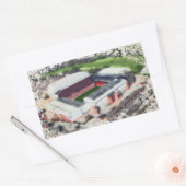 Anfield Stadium Liverpool - Artistic Watercolour 長方形シール (封筒)