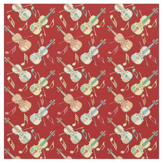 Anged Violinsミュージックノート ファブリック (クローズアップ)