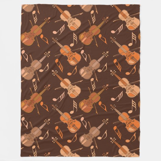 Anged Violinsミュージックノート フリースブランケット (正面)