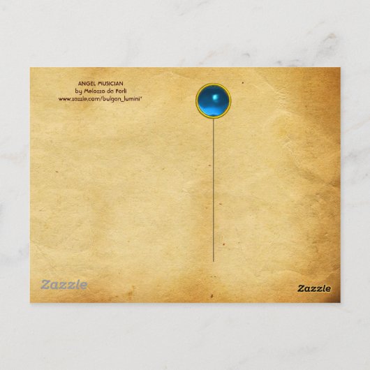 ANGELミュージシャン音楽クリスマスエンジェル作り ポストカード (裏面)