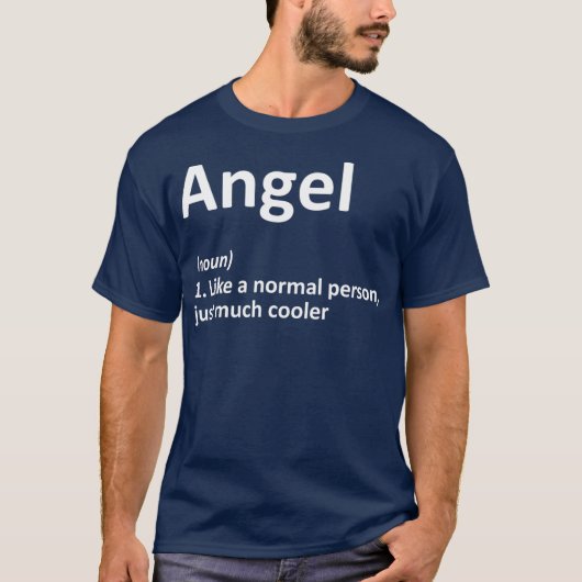 ANGEL定義パーソナライズされた名ギフおもしろいト Tシャツ (正面)