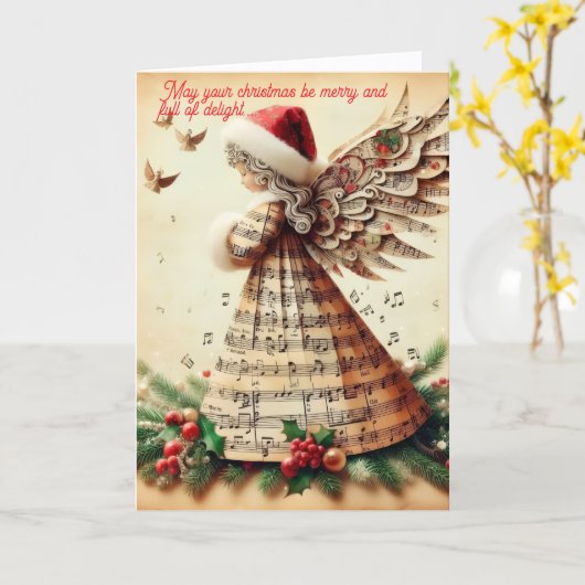 angel2 Folded Greeting Card カード (黄色い花)